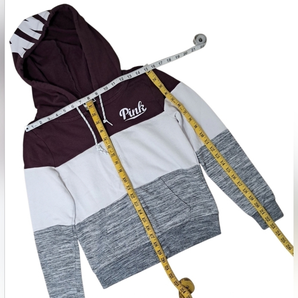 Victoria's Secret PINK Logo Colorblock Full Zip Hoodie and Joggers Set Size XS - Picture 8 of 16